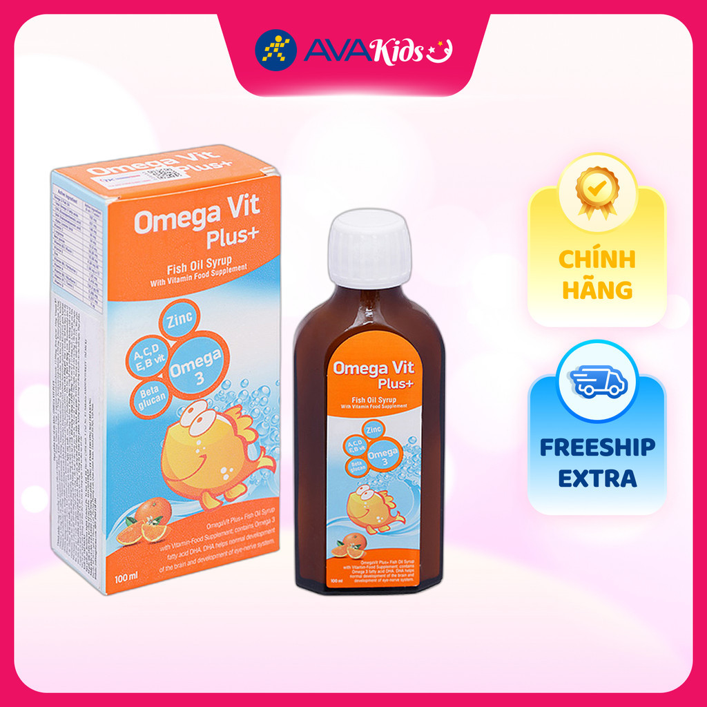 Omega Vit Plus+ fish oil syrup good for brain and eyes 100 ml (from 6
