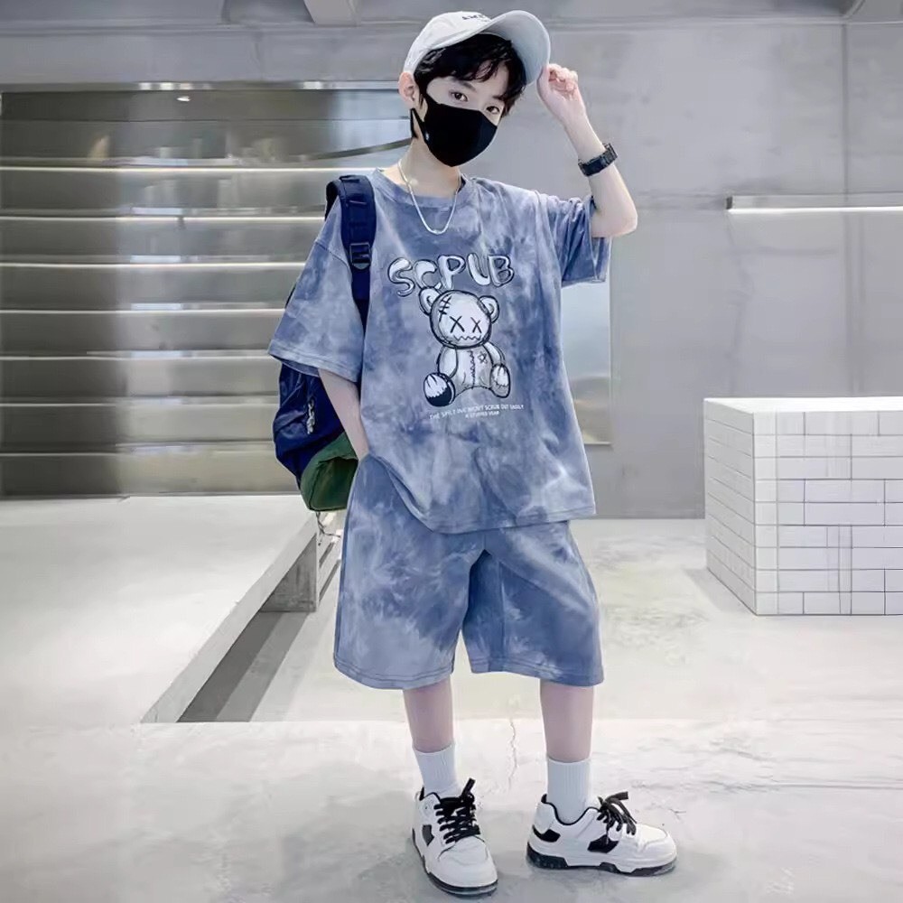 Blue Soft Boys Outfits Boys' Clothes 16-48kg, Soft, Cool, Sweat