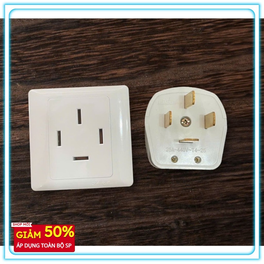 3-phase 4-hole square socket 16A, 25A standard type 86x86mm | Shopee ...