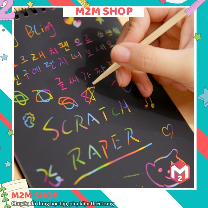 Colorful Scratch Note magic notebook (10 sheets) (3 types: small ...