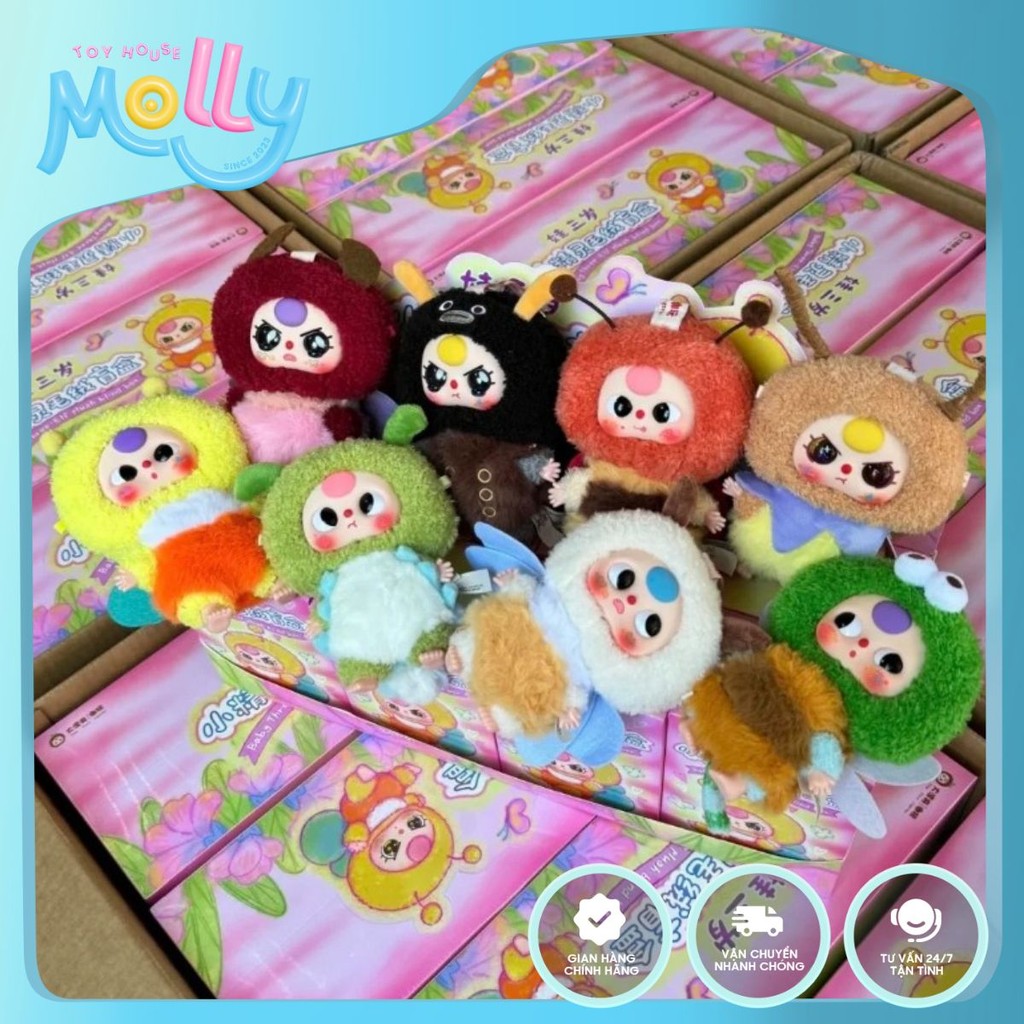-[Blind Box/genuine Blind Box] Baby THREE keychain teddy bear (BABY ...