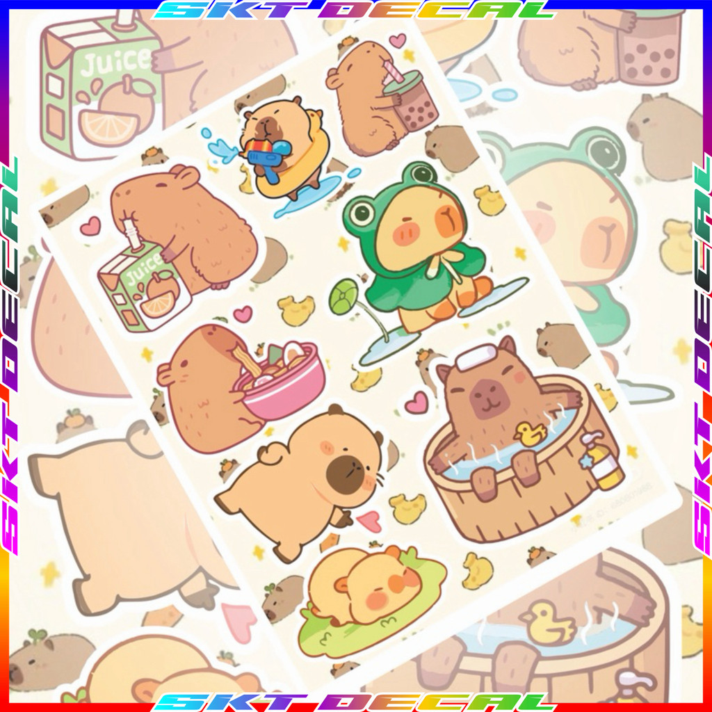 Sticker Set Sticker Capybara Sticker Decal Multi-Position Sticker ...