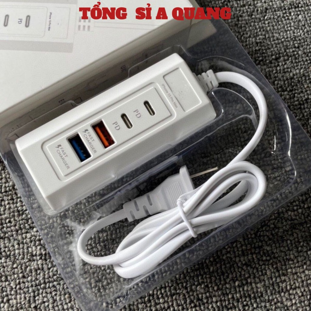 4-Port USB Type C Fast Charging Socket, Safe and Convenient 20W Power ...