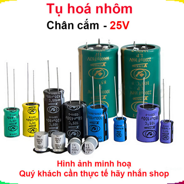 Capacitors, 25V socket aluminum capacitors || | Shopee Malaysia