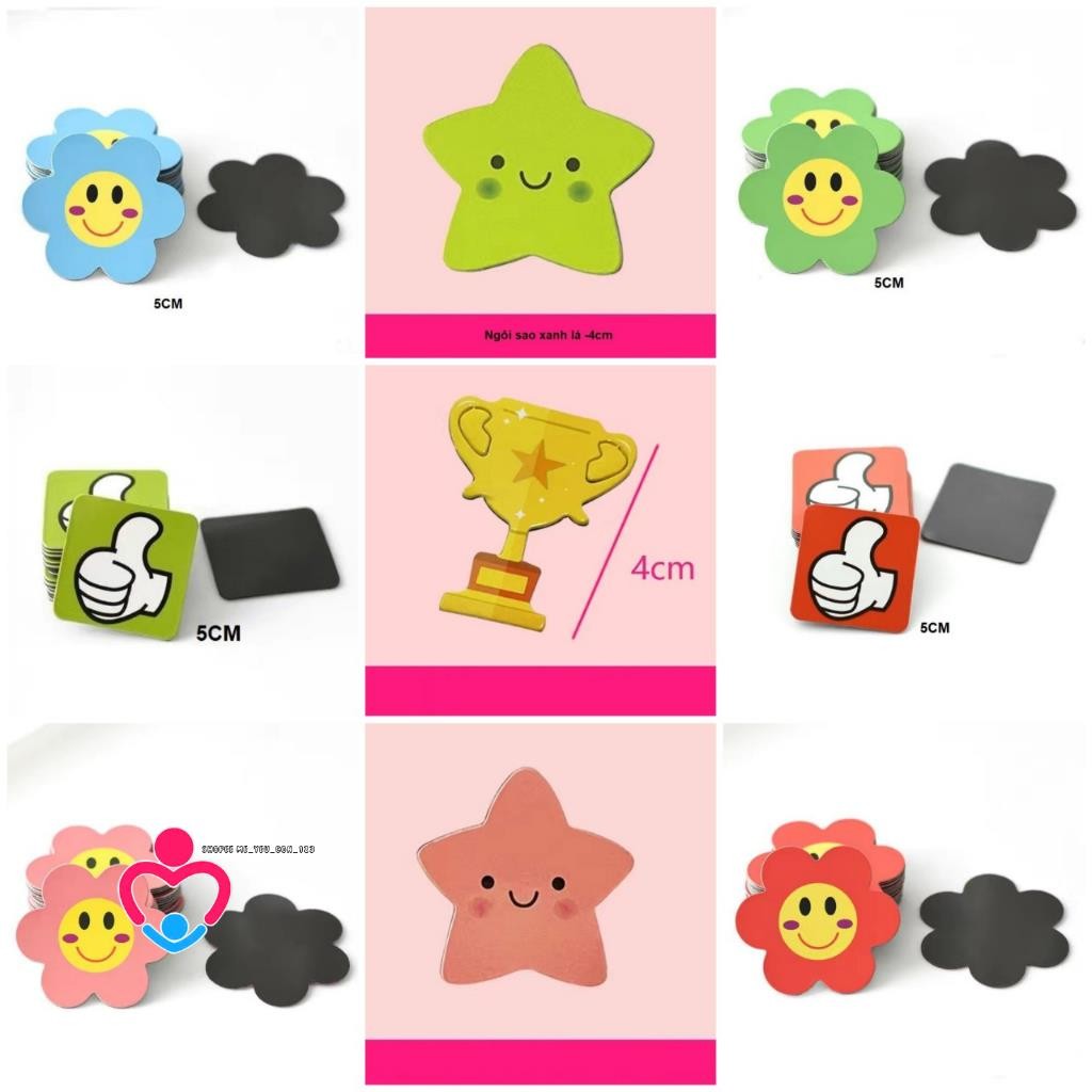 Magnetic flowers accumulate reward points for children (set of 20 ...