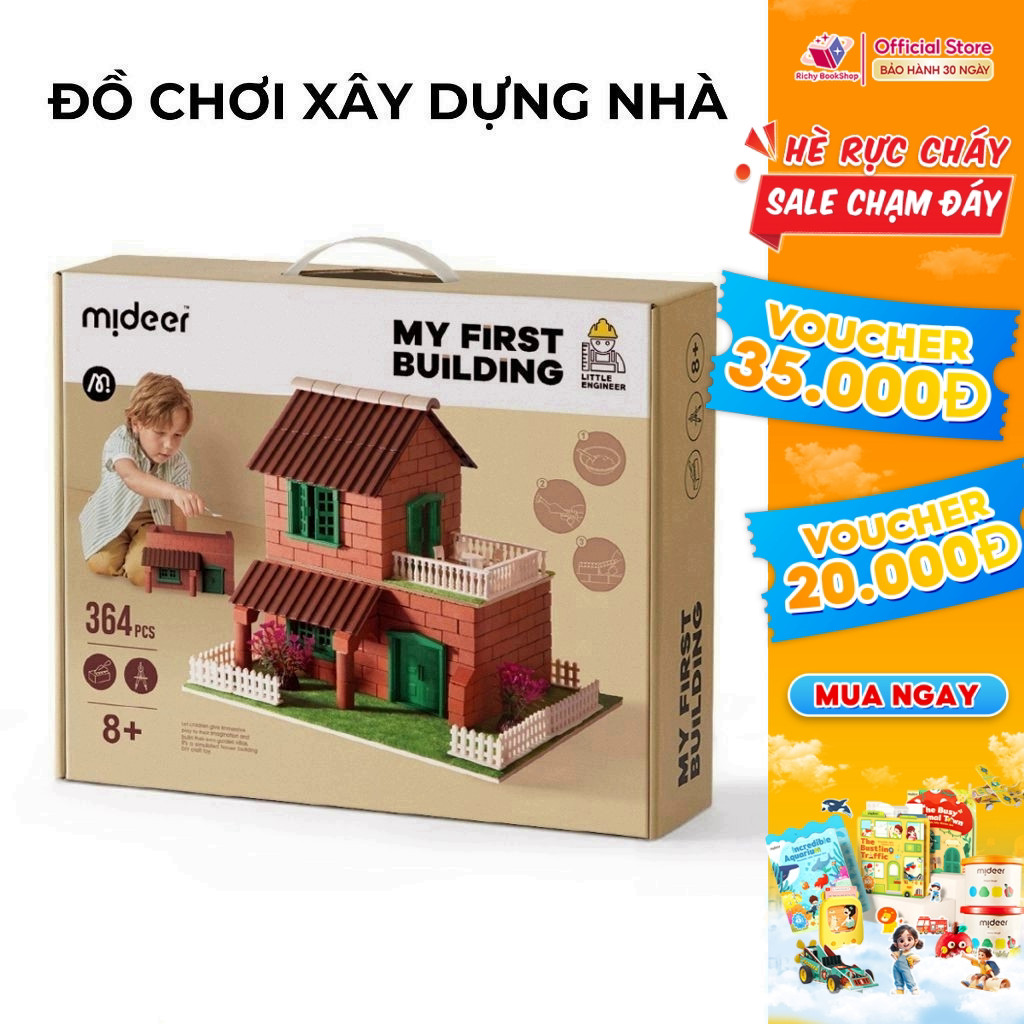 Mideer My First Building simulation mini brick house Building toy ...