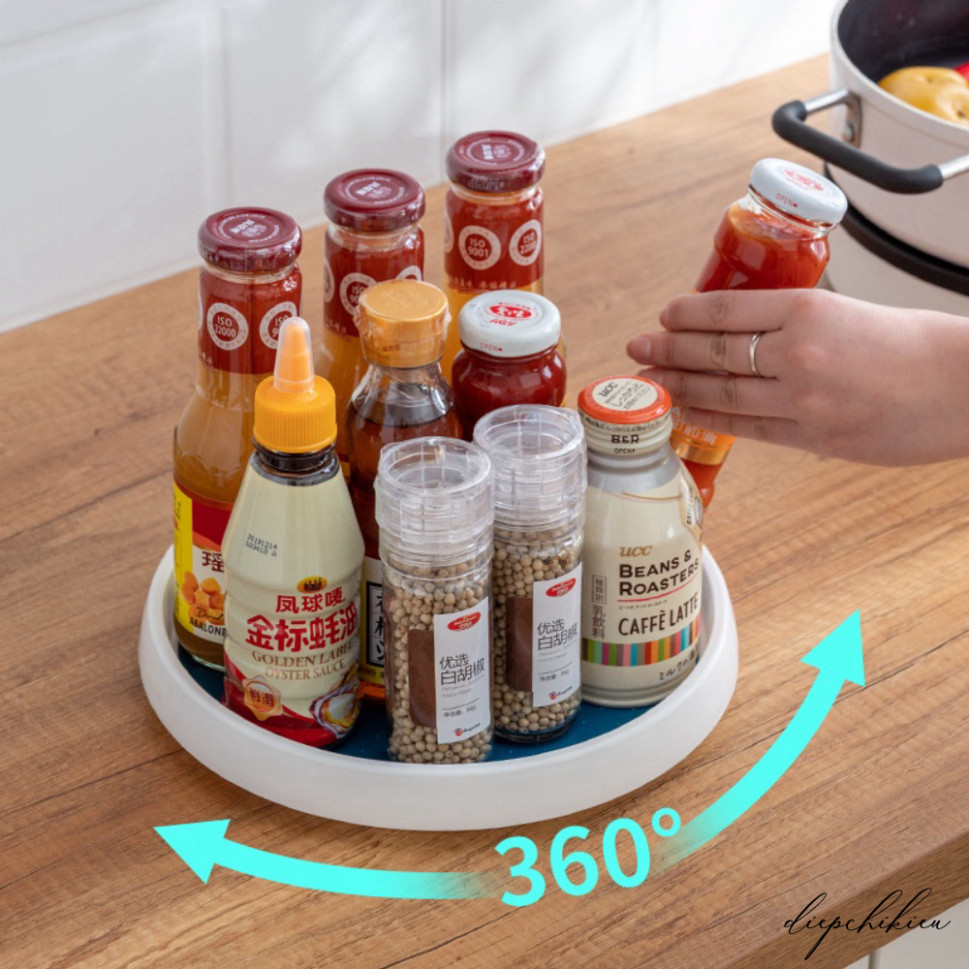 360 Rotating Spice Tray, Kitchen Shelf for Jars, Smooth Rotation to ...