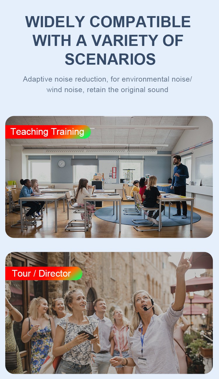 thumbnail image 2 of Wireless Lavalier Microphone Set With Head-Mounted Transmitter 2 of 12