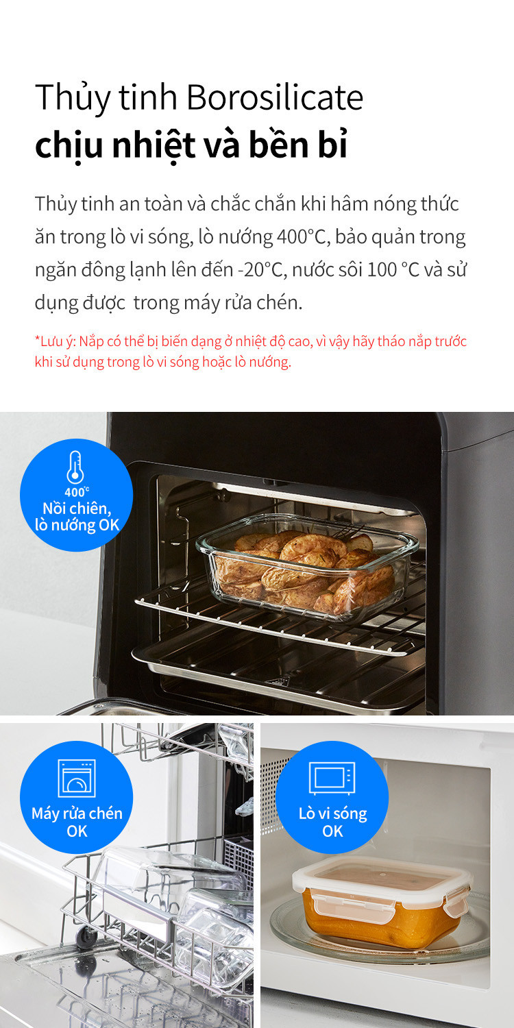 LOCK &amp; LOCK Lock glass food container&amp;Lock Blanc glass food container ...