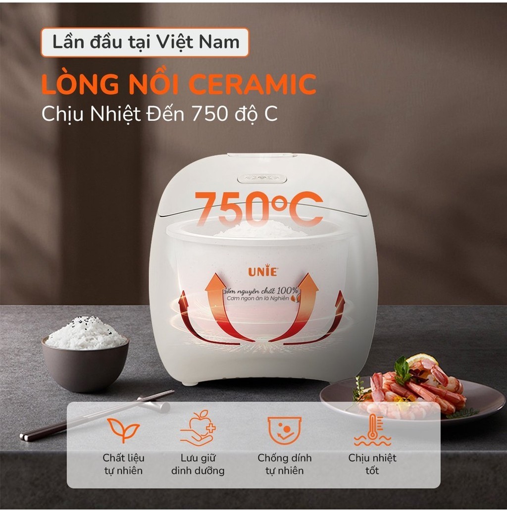 Unie URC815 ceramic rice cooker, 1.5l capacity, high-end multi-function ...