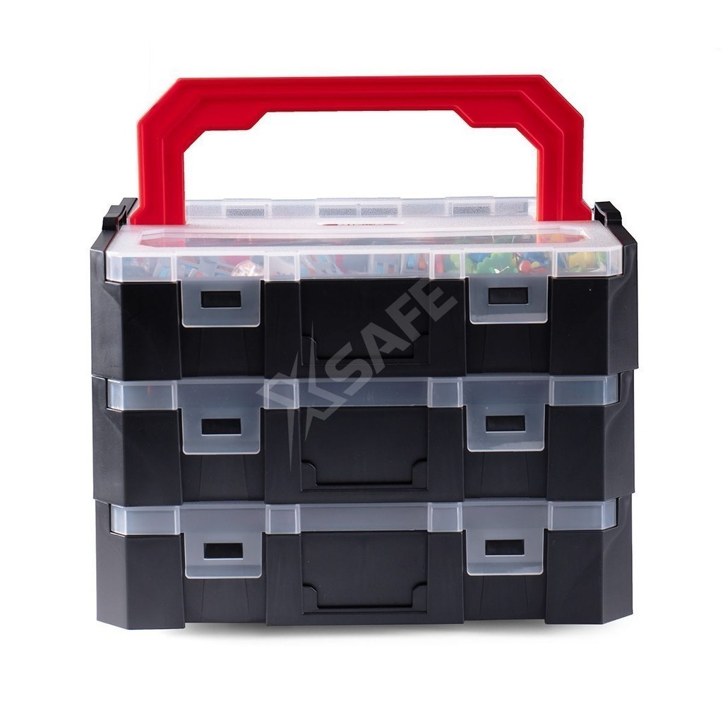 Bison 6-compartment plastic parts box, customizable removable, with ...