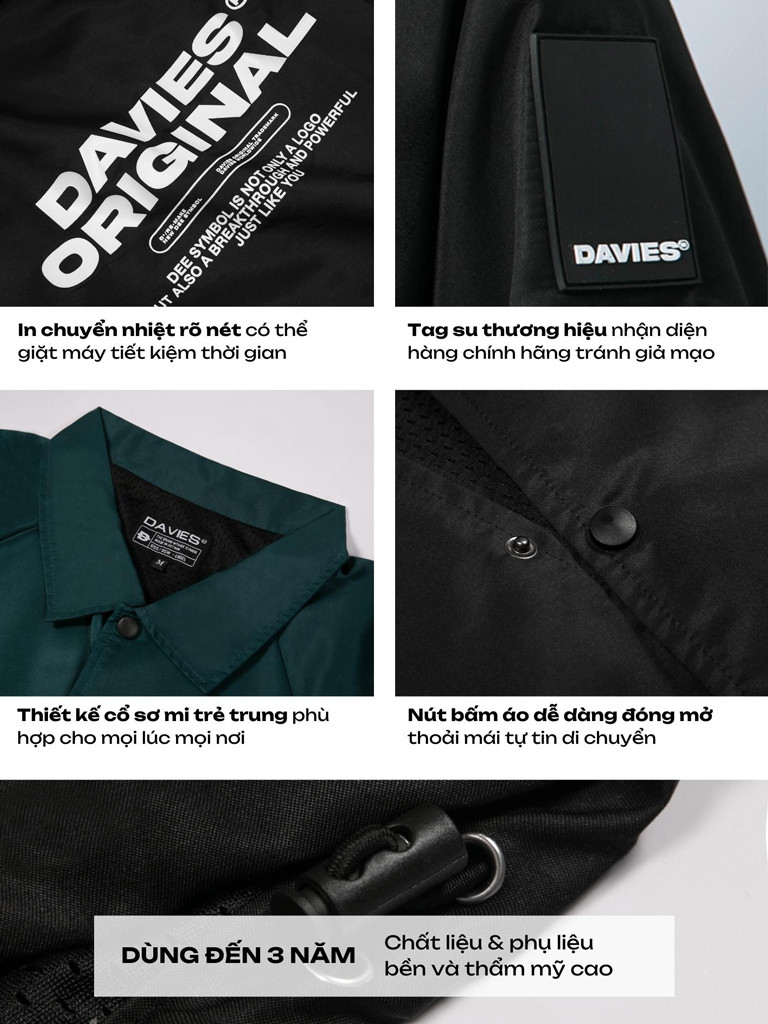 Davies basic jacket local brand men's and women's wide-form ...