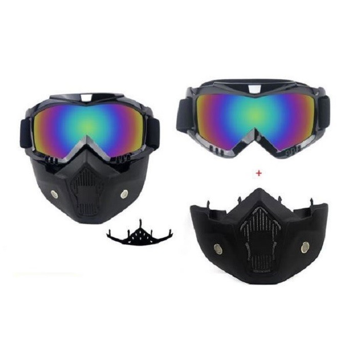 Combo 3/4 Helmet + Beon Goggles Mask (Super Cool) | Shopee Malaysia
