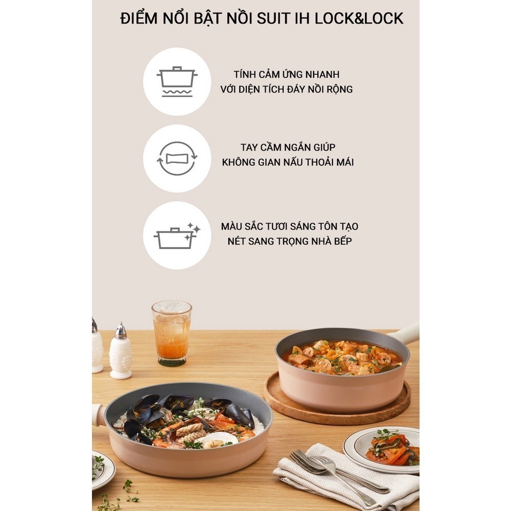 Genuine Suit IH LocknLock induction cooker nonstick pots and pans
