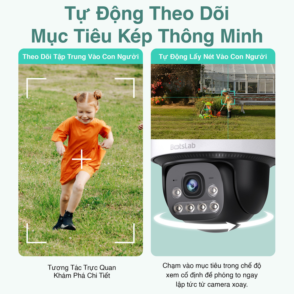 BOTSLAB W315 Wide Angle Binocular Outdoor Camera and 360 Rotating Zoom ...