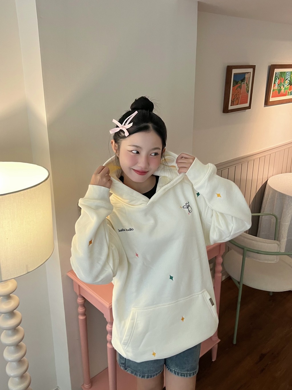 Teelab Morning Star Bunny Unisex Form Oversize Hoodie Local Brand HD062 ...