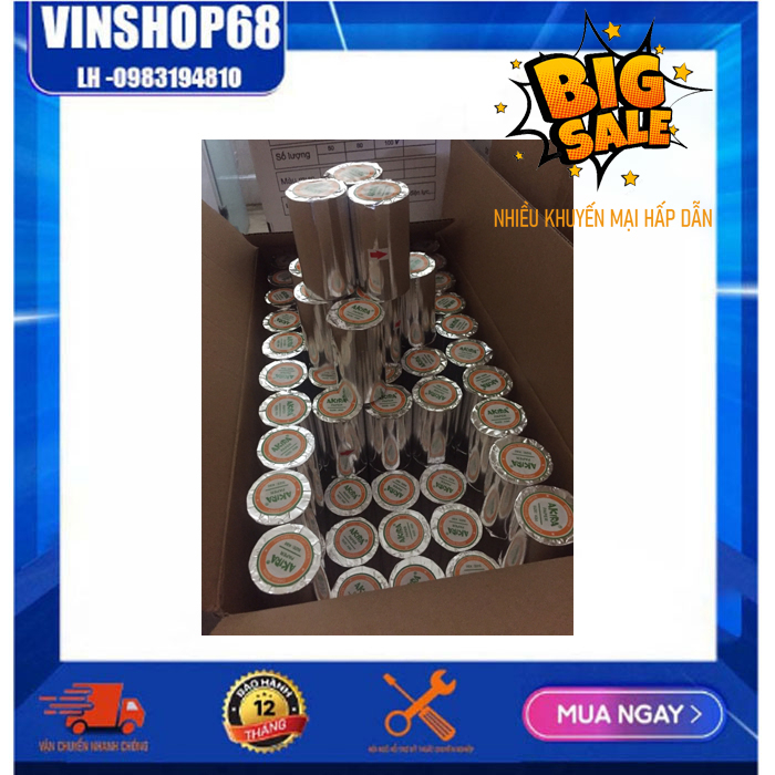 Carton of 100 rolls of thermal paper k57, k58 - shrink film - Antech ...