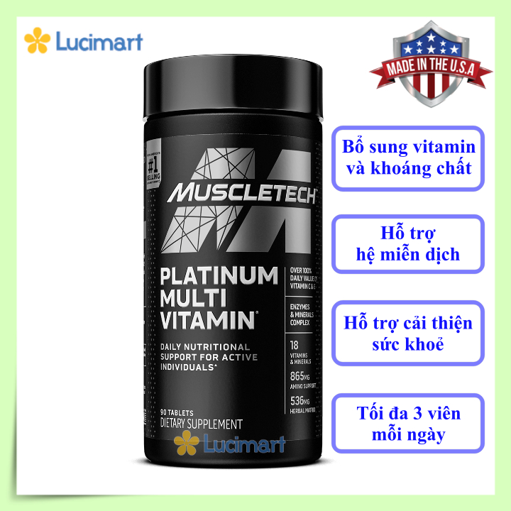 Platinum MultiVitamin Muscletech vitamin And Mineral Supplement 90