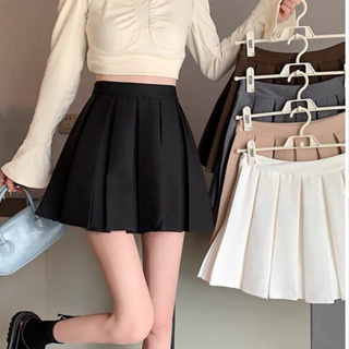 Brownm Pleated Skirts For Women Short White High Waist Mini Skirts With  Shorts Inside A Line Gray pleated Skirt High Waist 2022