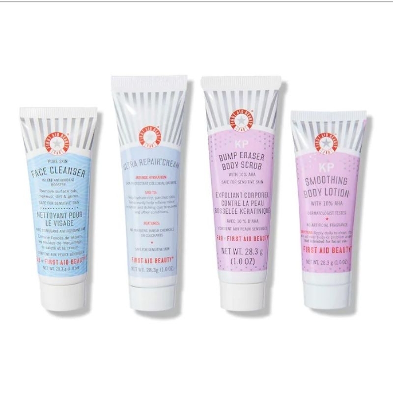 First Aid Beauty Face Cleanser + Ultra Repair Cream + Smoothing Body