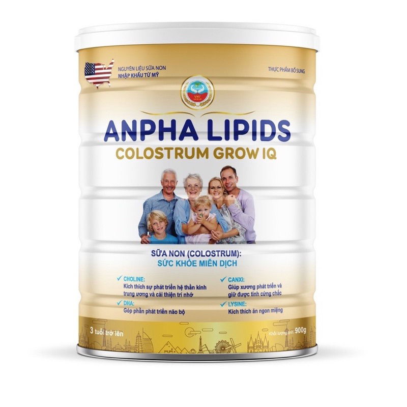 [Genuine] Anpha LIPIDS COLOSTRUM GROW IQ Antibody COLOSTRUM 900G