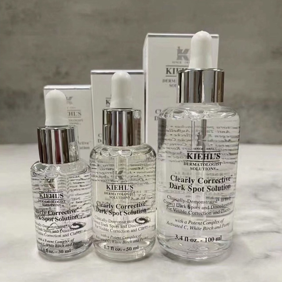 Kiehl's Clearly Corrective Dark Spot Solution 50ml and 100ml vitamin