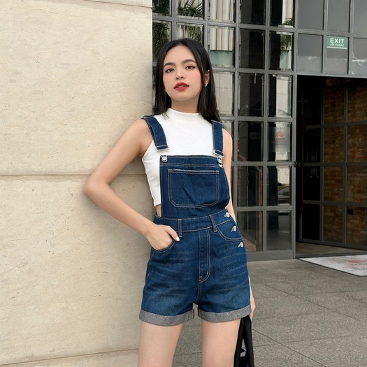 Lovely 2-color HEYBEE jeans overalls - HJ1386 | Shopee Malaysia