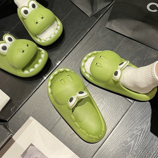 Indoor Crocodile Slippers With Open Toe And Dinosaur Pattern High ...