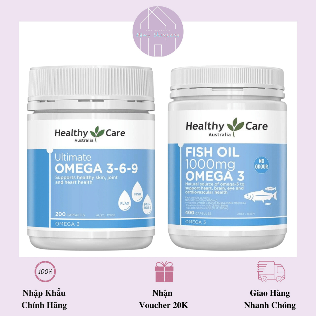 Healthy Care Ultimate Couple Fish Oil Tablets & Heart Support 200