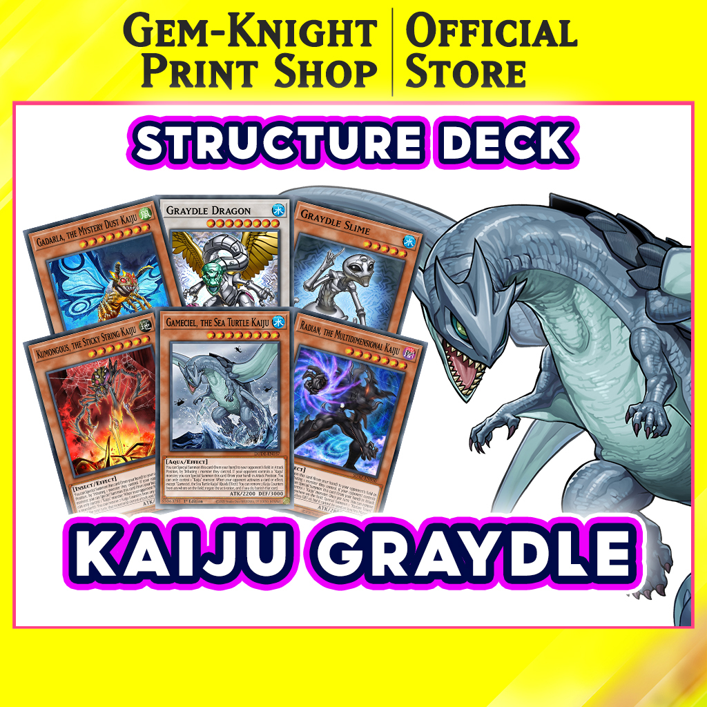 [Printed Cards] Yugioh Deck Kaiju Graydle Structure Deck Shopee