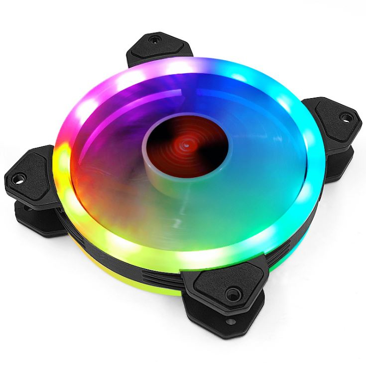 Coolmoon S2 RGB LED Radiator Fan, Fan LED Fan (No Hub Required ...