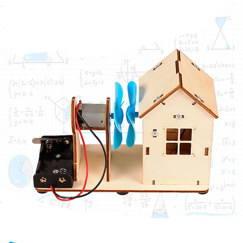 Stem steam toy Electric Windmill model assembly toy, safe creative ...