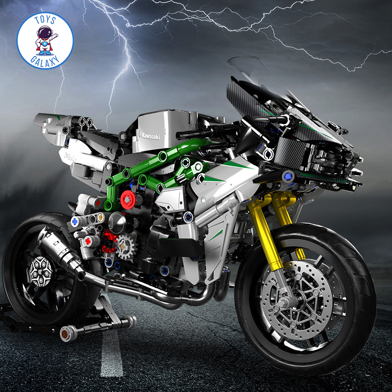 Lego Assembly Toy Model Big Displacement Motorcycle Kawasaki Ninja H2R ...