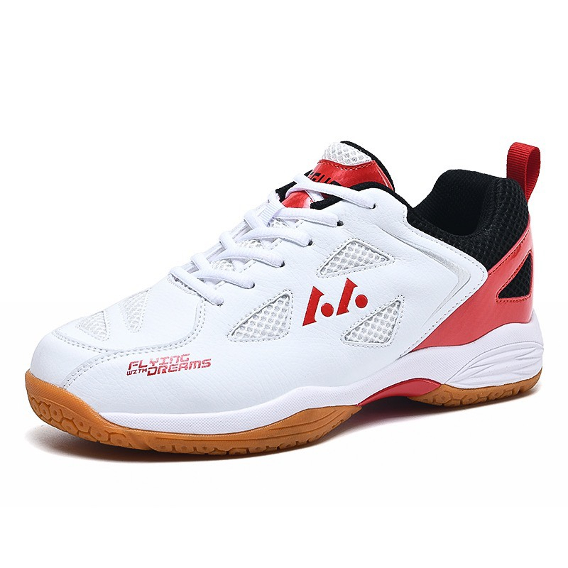 Lefus L022 Badminton Shoes In White Blue, Durable Lumpy Leather ...