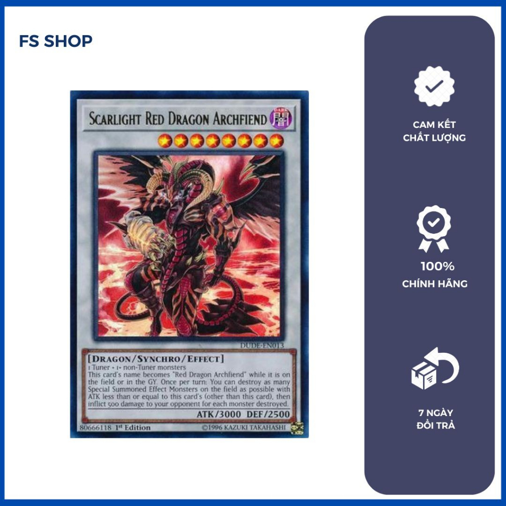 Genuine Yugioh Card Scarlight Red Dragon Archfiend (Ultra Rare