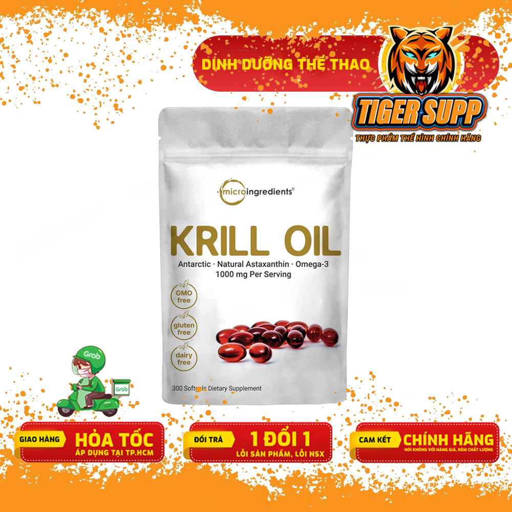 Micro Ingredients Krill Oil Shrimp Oil Oral Eye Supplement, Brain