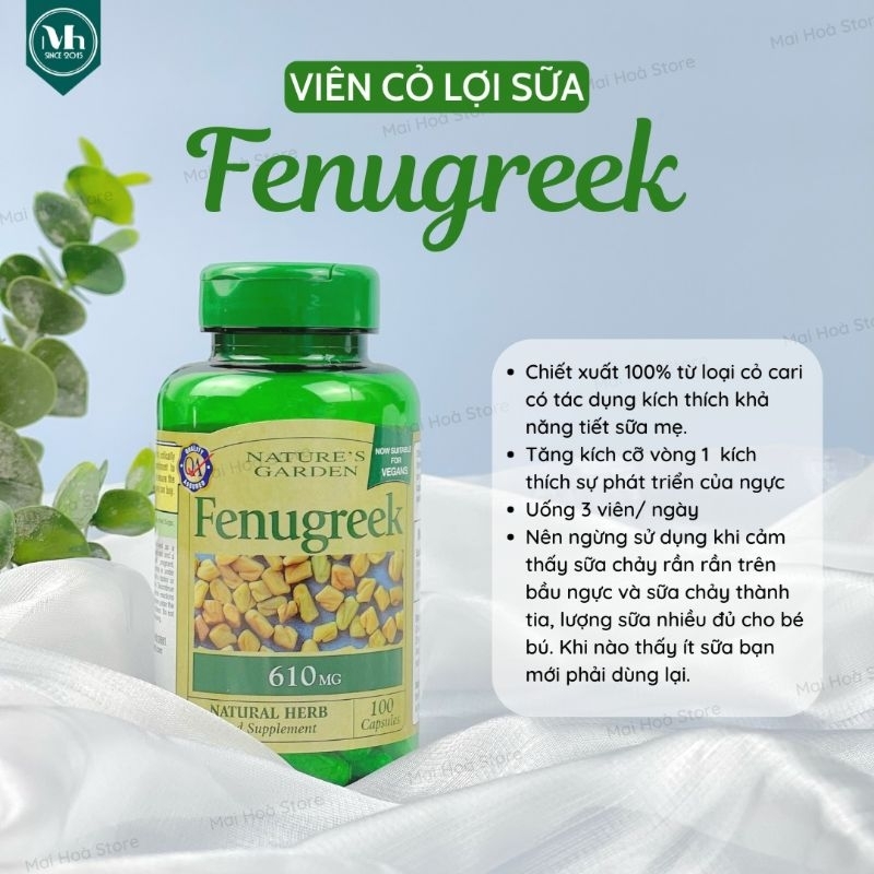 Fenugreek Milk Benefit Tablets 610MG Shopee Malaysia
