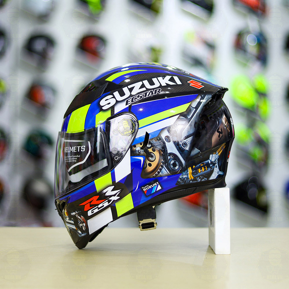 Roc 05 K3SV Hat 2 Glossy Black Glass + Suzuki GSX Green GP Decal ...