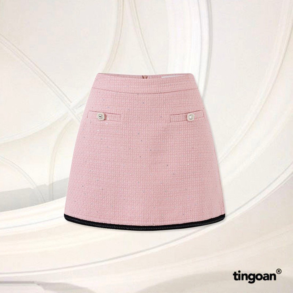 Tweed skirt outlet pink