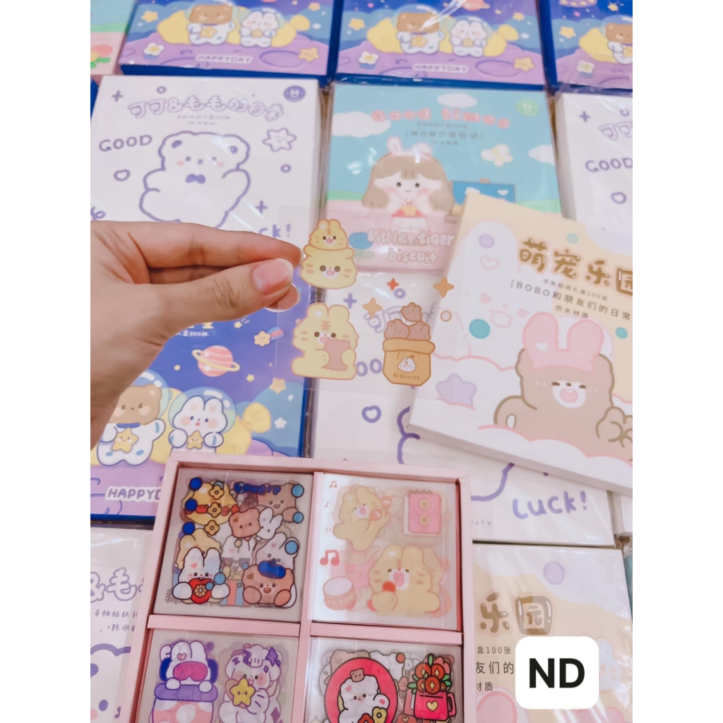 Sticker Box Of 100 Very cute Sheets Shopee Malaysia