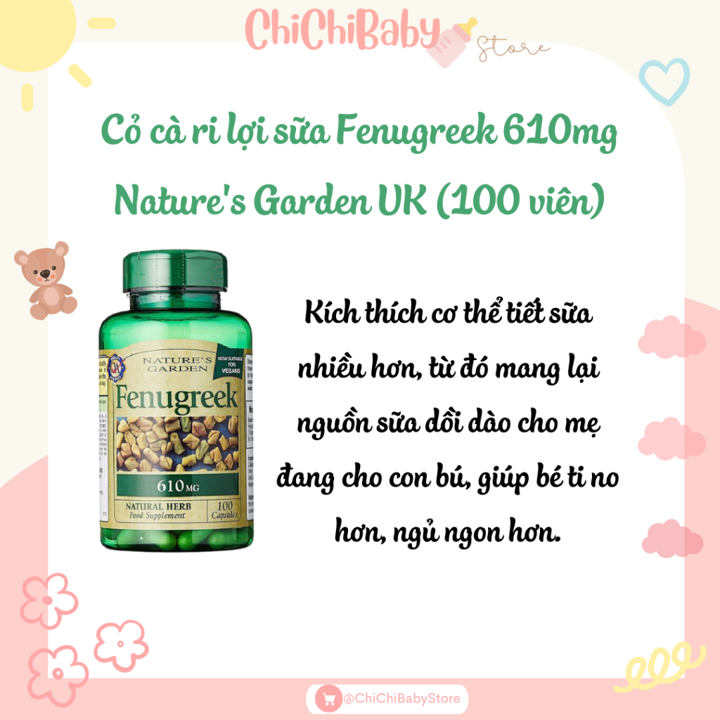 Fenugreek Curry Grass 610mg Natures Garden Uk 100 Capsules Shopee