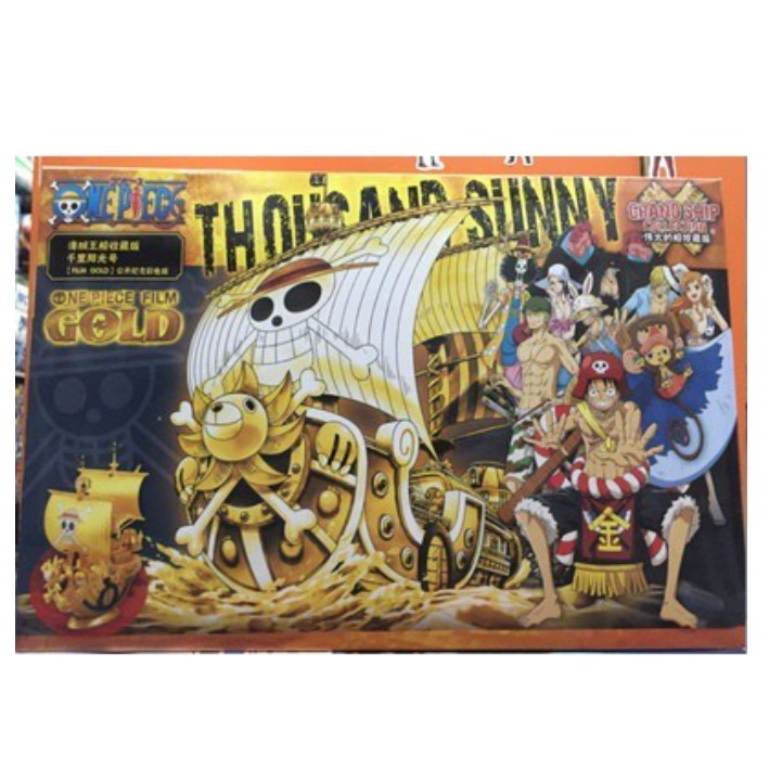 Thousand Sunny Film Gold One Piece ship assembly model + Free Pokemon ...