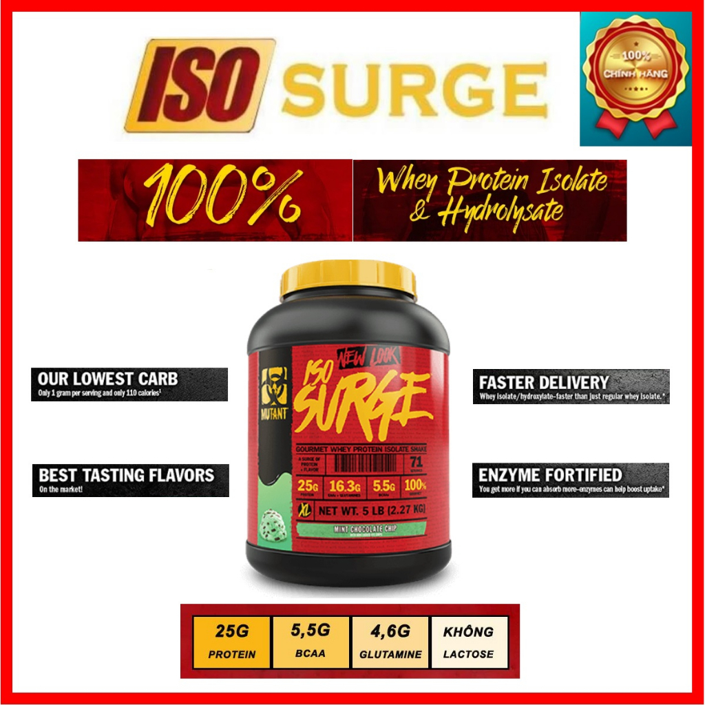 Mutant Iso Surge 5Lbs [Genuine] Protein supplement, supports muscle