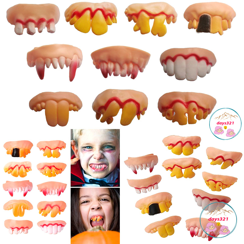 Teeth Fake Fangs Denture Vampire Costume troll Denture video tiktok