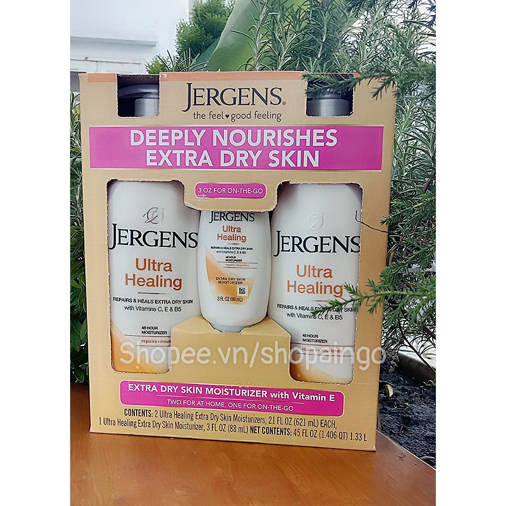 Jergens Body Lotion Set Ultra Healing (2x 621ml + 1x88ml) Shopee Malaysia