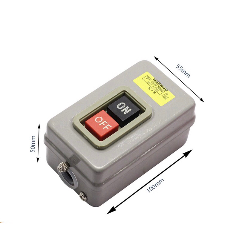 3 Phase Push Button Switch 380V 3.7KW BS230B on/off control switch box ...