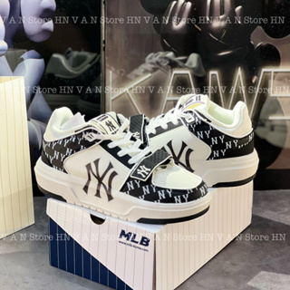 MLB New York Yankees Chunky Platform Liner Shoes womens Sz 7 Sneakers Black