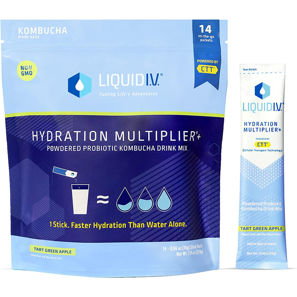 Unilever Liquid IV Multiplier + Probiotic Kombucha: Pack Of 14 Packs ...