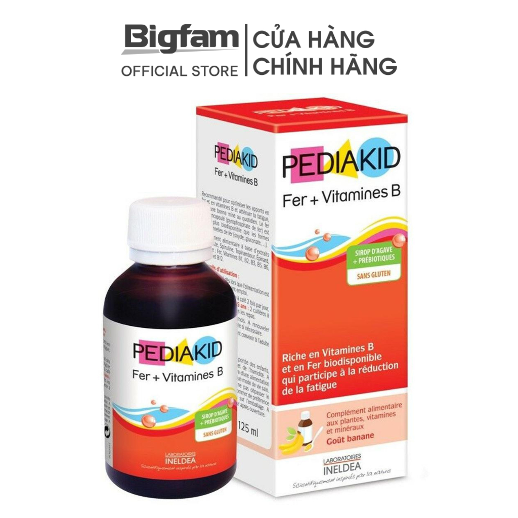 Bigfam Pediakid Fer + Vitamines B Syrup Helps Reduce Iron Deficiency