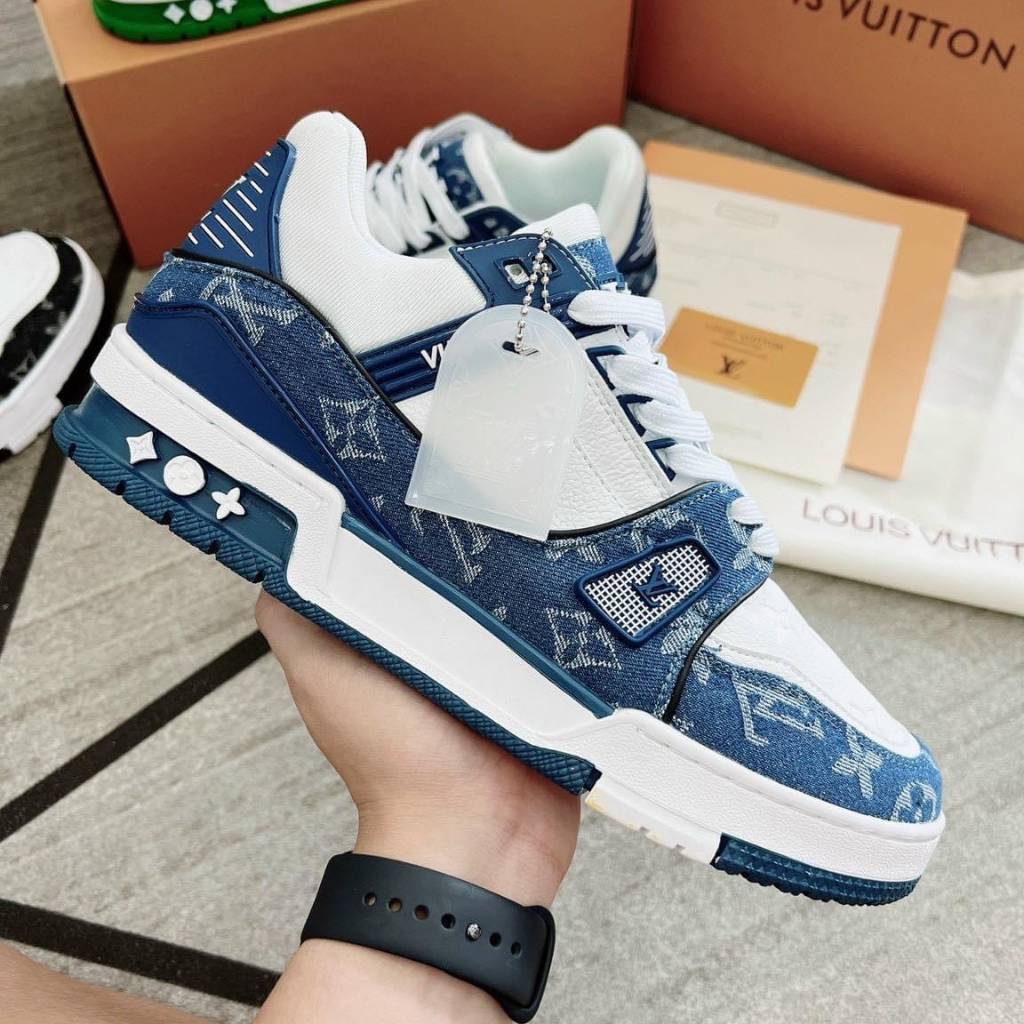 Lv Shoes In Charcoal Blue sc, Premium Coal Blue louis vuitton Shoes